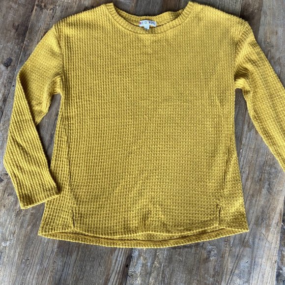 Tween Gold Waffle‎ Sweater - Picture 1 of 4